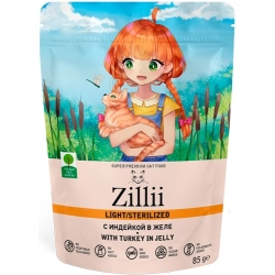 ZILLII Sterilized/Light Cat Turkey пауч для стерил. кошек Индейка в желе